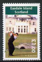 Easdale 2005 Tiger Woods at St Andrews perf Â£1 value unmounted mint