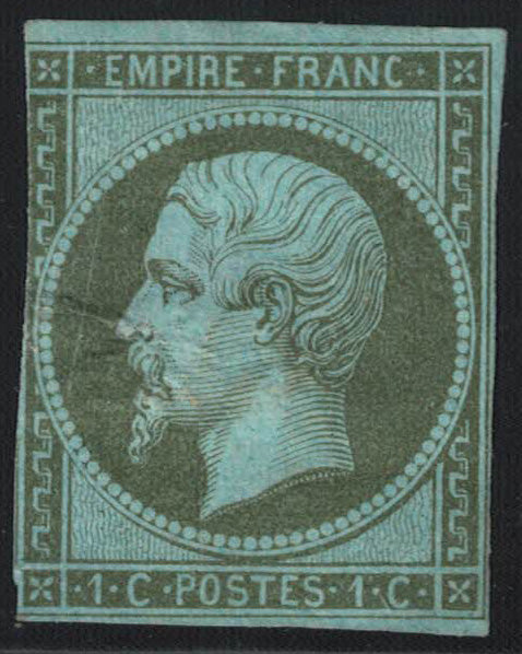1853-61 France Unused Imperforate Napoleon III President & Emperor