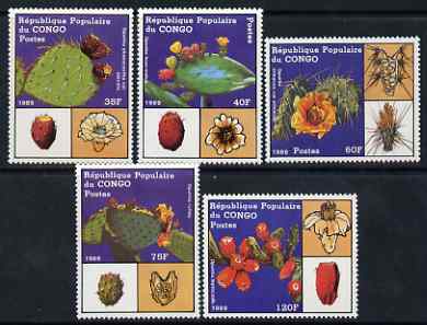 Congo 1989 Cacti perf set of 5 unmounted mint, SG 1152-57