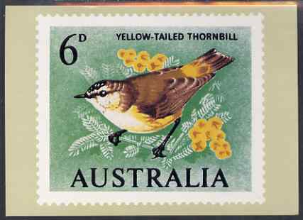 Australia 1964-65 Thornbill 6d Philatelic Postcard (Series 2 No.7) unused and very fine