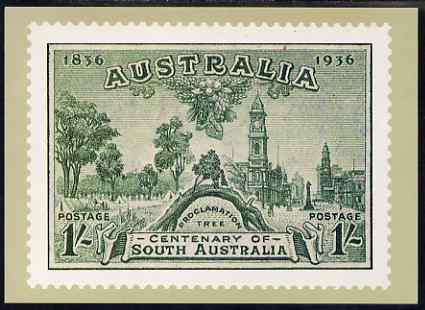 Australia 1934 Centenary of South Australia 1s (modern) Philatelic Postcard (Series 5 No.26) unused and very fine