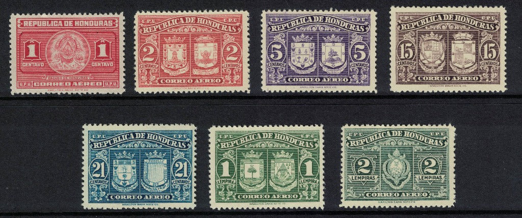 1946 Honduras Coats of Arms Full Set SG457 - 464 Unmounted Mint 