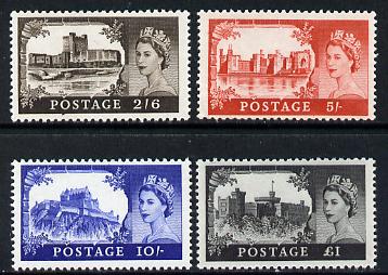 GB Great Britain 1967 Castles (no wmk) set of 4 unmounted mint, SG 759-62
