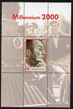 Angola 2000 Millennium 2000 - Walt Disney perf s/sheet (background shows old Loco) unmounted mint