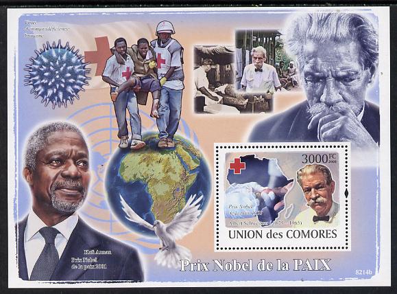 Comoro Islands 2008 Nobel Peace Prize Winners perf s/sheet unmounted mint