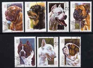 Benin 2002 Dogs perf set of 7 fine cds used
