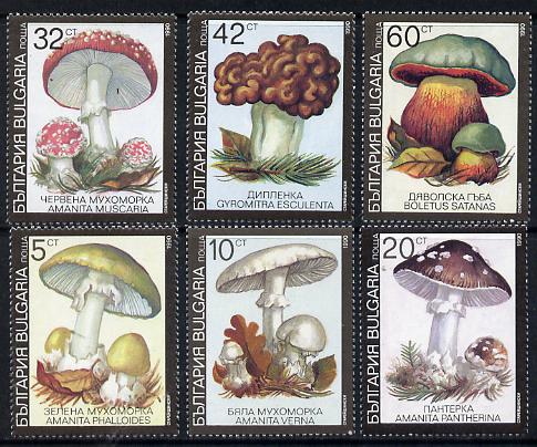 Bulgaria 1991 Fungi complete set of 6 unmounted mint, SG 3746-51 (Mi 3886-91)
