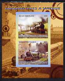 Djibouti 2008 Steam Locos #7 - Tamerlane & Polyphemus imperf sheetlet containing 2 values unmounted mint
