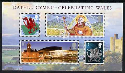 GB Great Britain 2009 Celebrating Wales perf m/sheet unmounted mint