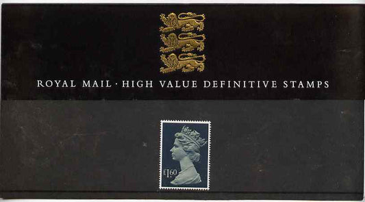 GB Great Britain 1971 Machin High Value definitive Presentation Pack No.14 (£1.60) complete and fine