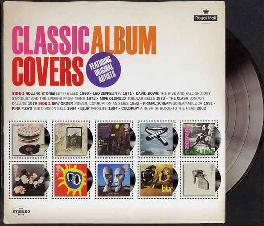 GB Great Britain 2010 Classic Album Covers perf m/sheet containing set of 10 values unmounted mint