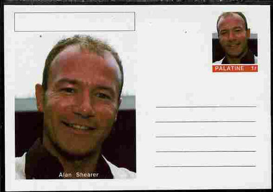 Palatine (Fantasy) Personalities - Alan Shearer (football) postal stationery card unused and fine