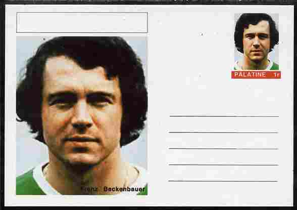 Palatine (Fantasy) Personalities - Franz Beckenbauer (football) postal stationery card unused and fine