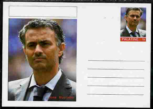 Palatine (Fantasy) Personalities - Jose Mourinho (football) postal stationery card unused and fine