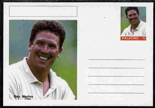 Palatine (Fantasy) Personalities - Dan Marino (American football) postal stationery card unused and fine