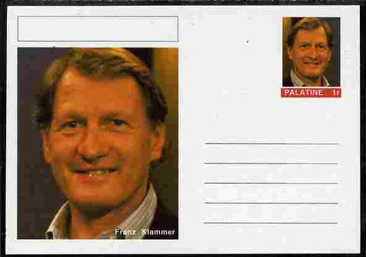 Palatine (Fantasy) Personalities - Franz Klammer (skiing) postal stationery card unused and fine
