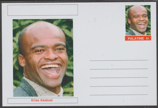 Palatine (Fantasy) Personalities - Kriss Akabusi (athletics) postal stationery card unused and fine