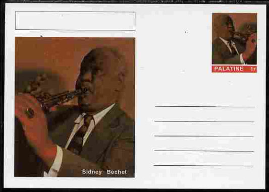 Palatine (Fantasy) Personalities - Sidney Bechet postal stationery card unused and fine