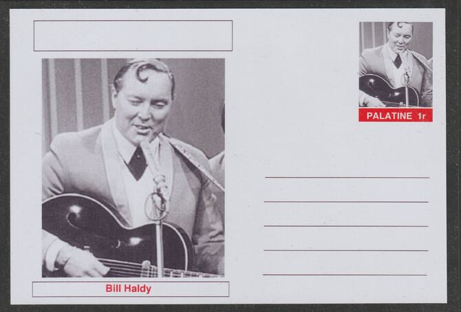 Palatine (Fantasy) Personalities - Bill Haley postal stationery card unused and fine