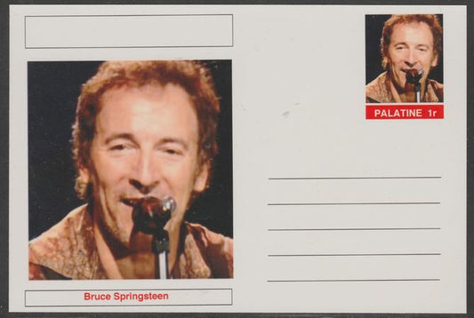 Palatine (Fantasy) Personalities - Bruce Springsteen postal stationery card unused and fine