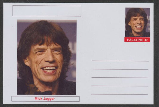 Palatine (Fantasy) Personalities - Mick Jagger postal stationery card unused and fine