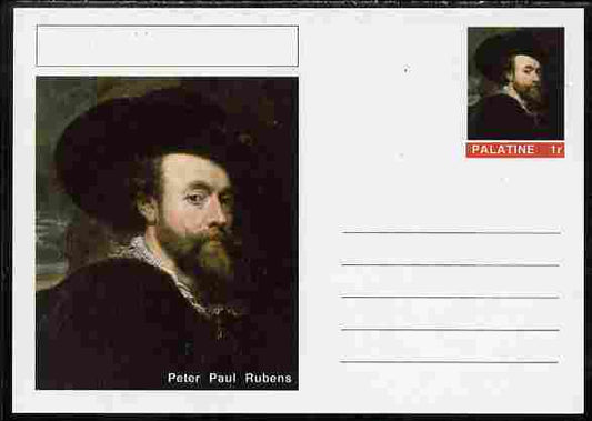 Palatine (Fantasy) Personalities - Peter Paul Rubens postal stationery card unused and fine