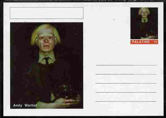 Palatine (Fantasy) Personalities - Andy Warhol postal stationery card unused and fine