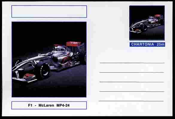 Chartonia (Fantasy) Formula 1 - McLaren MP4-24 postal stationery card unused and fine