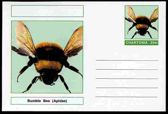 Chartonia (Fantasy) Insects - Bumble Bee (Apidae) postal stationery card unused and fine