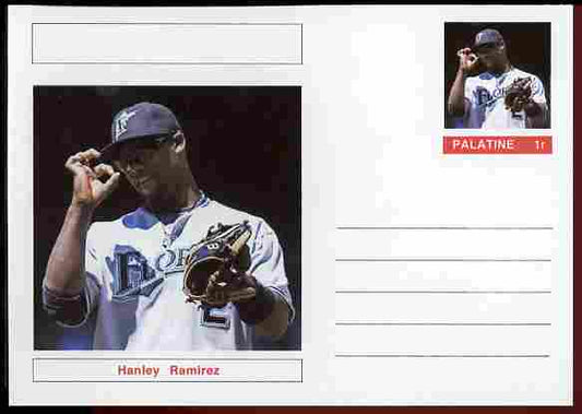 Palatine (Fantasy) Personalities - Hanley Ramirez (baseball) postal stationery card unused and fine