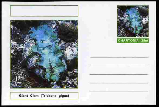 Chartonia (Fantasy) Shells - Giant Clam (Tridacna gigas) postal stationery card unused and fine