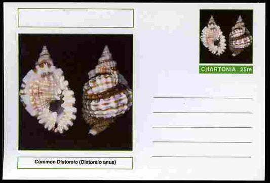 Chartonia (Fantasy) Shells - Common Distorsio (Distorsio anus) postal stationery card unused and fine