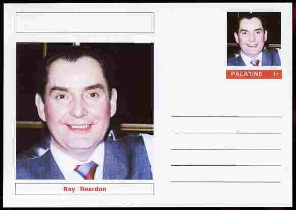 Palatine (Fantasy) Personalities - Ray Reardon (snooker) postal stationery card unused and fine