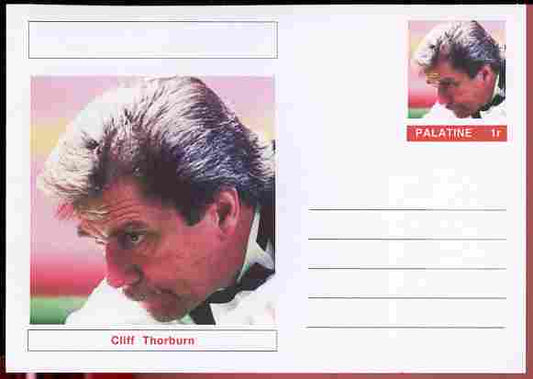 Palatine (Fantasy) Personalities - Cliff Thorburn (snooker) postal stationery card unused and fine