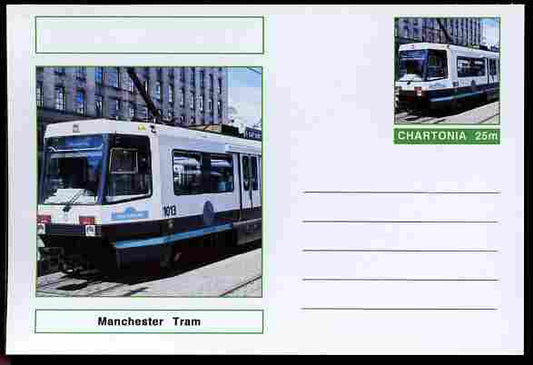 Chartonia (Fantasy) Buses & Trams - Manchester Tram postal stationery card unused and fine