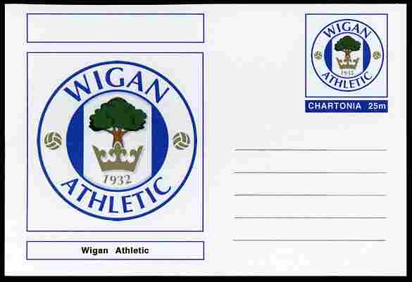 Chartonia (Fantasy) Football Club Badges - Wigan Athletic postal stationery card unused and fine