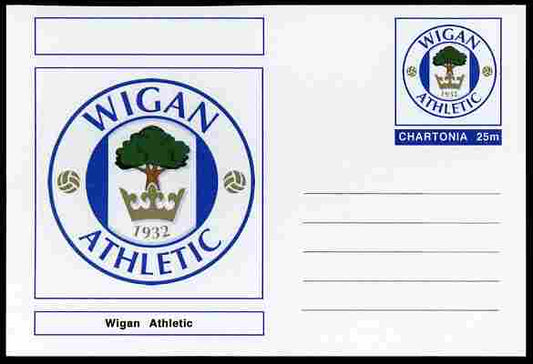 Chartonia (Fantasy) Football Club Badges - Wigan Athletic postal stationery card unused and fine