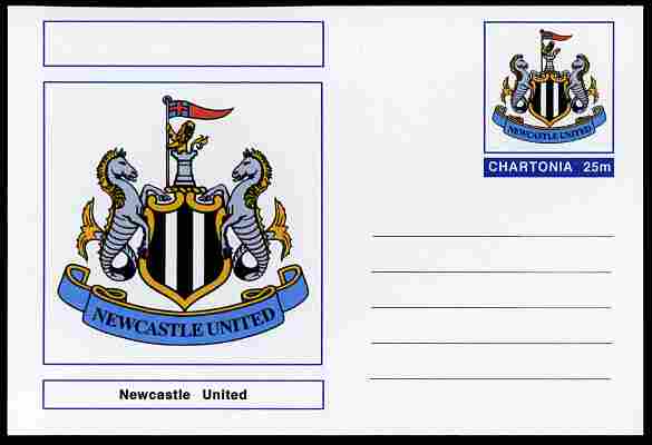 Chartonia (Fantasy) Football Club Badges - Newcastle United postal stationery card unused and fine