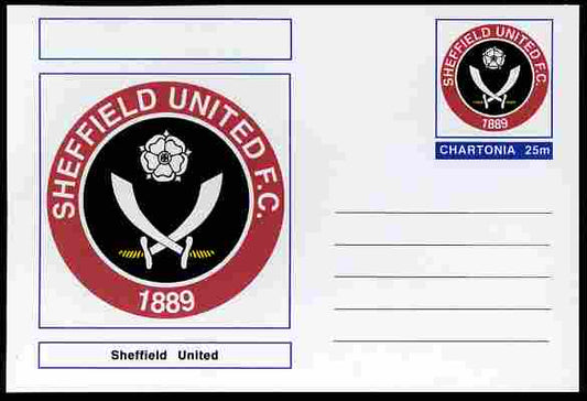 Chartonia (Fantasy) Football Club Badges - Sheffield United postal stationery card unused and fine