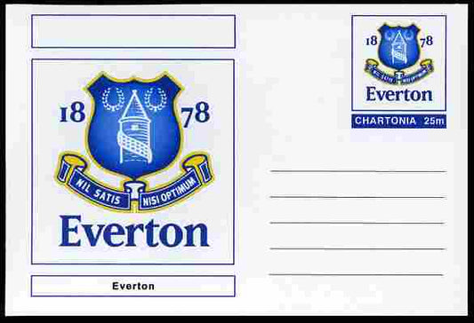 Chartonia (Fantasy) Football Club Badges - Everton postal stationery card unused and fine