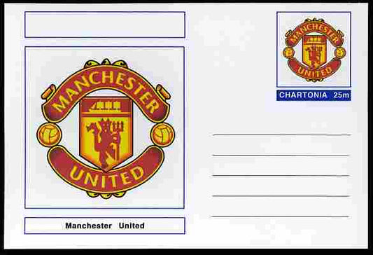 Chartonia (Fantasy) Football Club Badges - Manchester United postal stationery card unused and fine