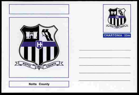 Chartonia (Fantasy) Football Club Badges - Notts County postal stationery card unused and fine