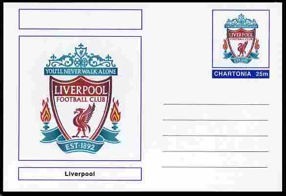 Chartonia (Fantasy) Football Club Badges - Liverpool postal stationery card unused and fine