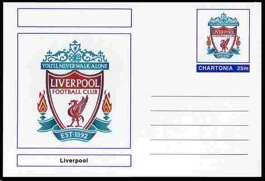 Chartonia (Fantasy) Football Club Badges - Liverpool postal stationery card unused and fine