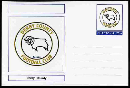 Chartonia (Fantasy) Football Club Badges - Derby County postal stationery card unused and fine