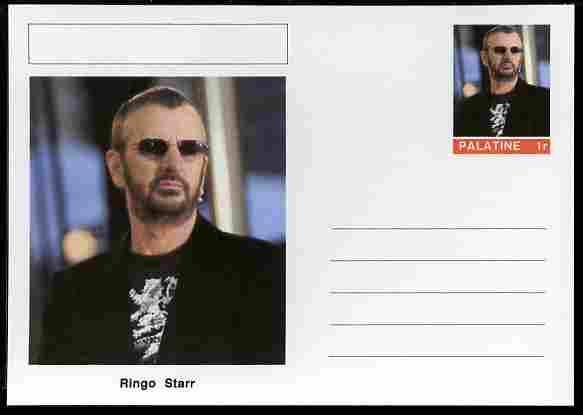 Palatine (Fantasy) Personalities - Ringo Starr postal stationery card unused and fine