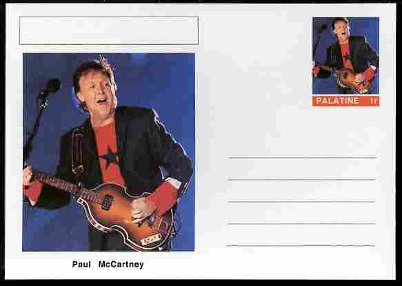 Palatine (Fantasy) Personalities - Paul McCartney postal stationery card unused and fine