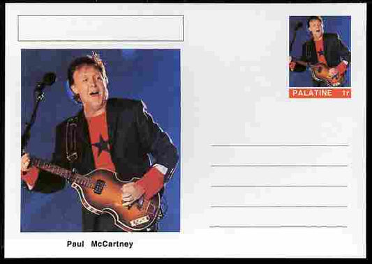 Palatine (Fantasy) Personalities - Paul McCartney postal stationery card unused and fine