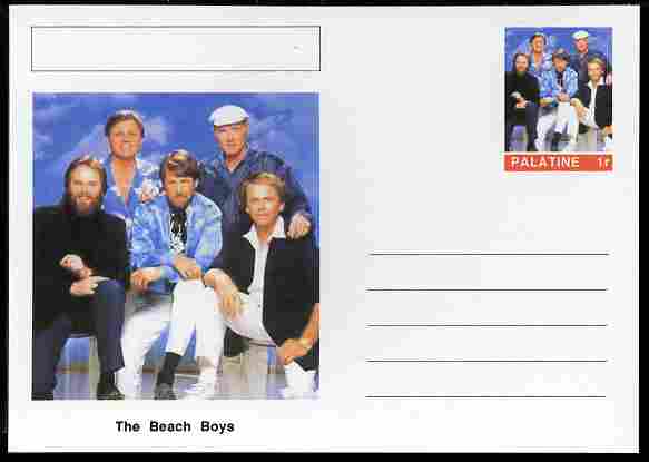 Palatine (Fantasy) Personalities - The Beach Boys postal stationery card unused and fine