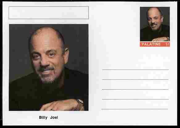 Palatine (Fantasy) Personalities - Billy Joel postal stationery card unused and fine